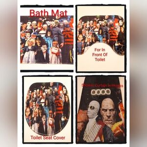 ☠️ Horror Movie Characters ☠️ 4-pc Bathroom Set  * NWOT *